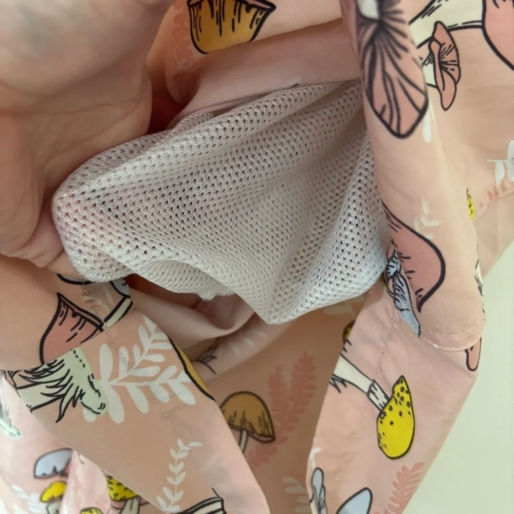 Fresh prints of bel air Mushroom Print Pink Drawstring swim surf beach Shorts